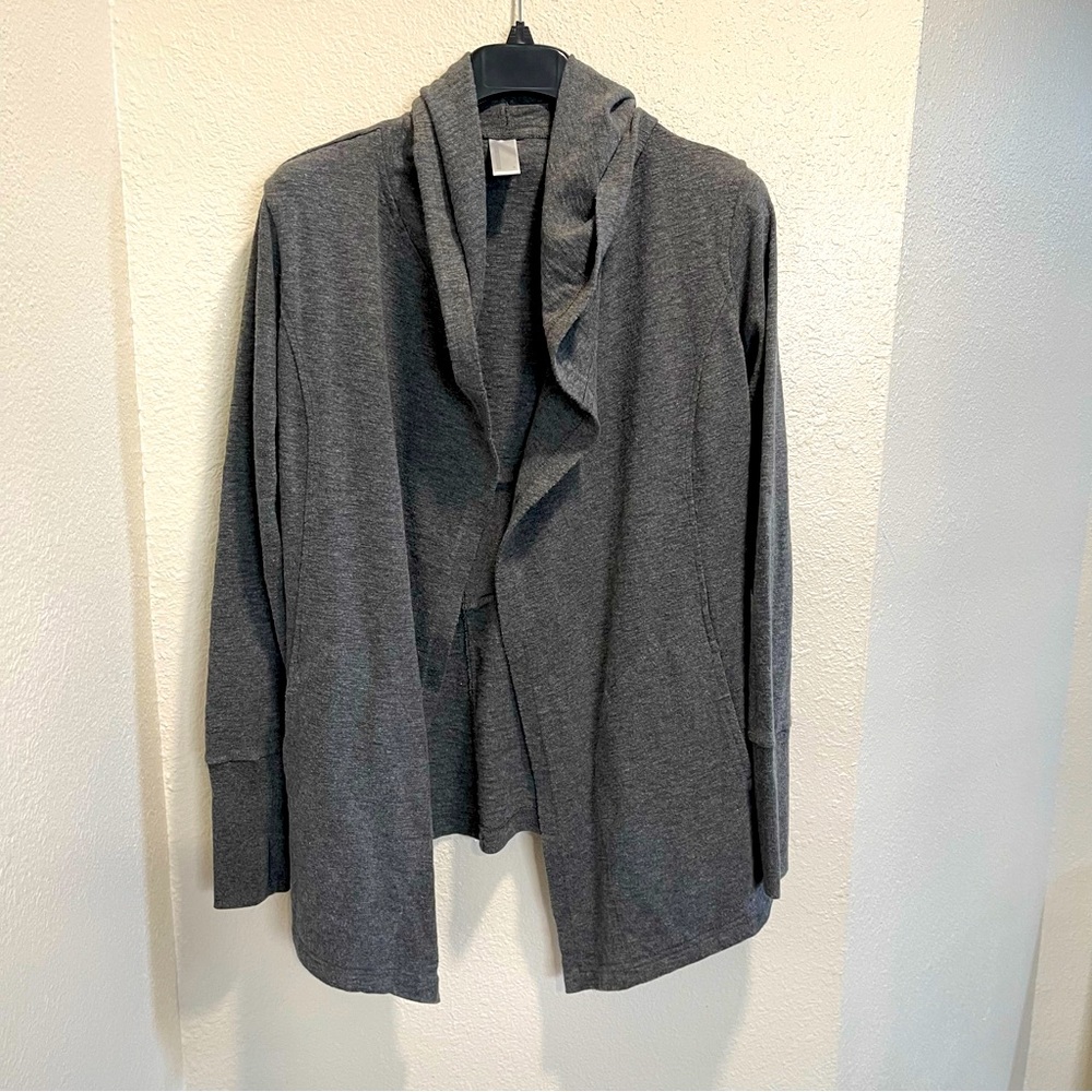 Mondetta Womens Gray Cardigan W/Hoodie Size Small